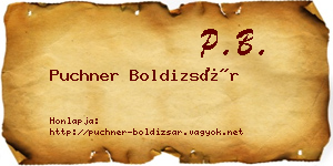 Puchner Boldizsár névjegykártya
